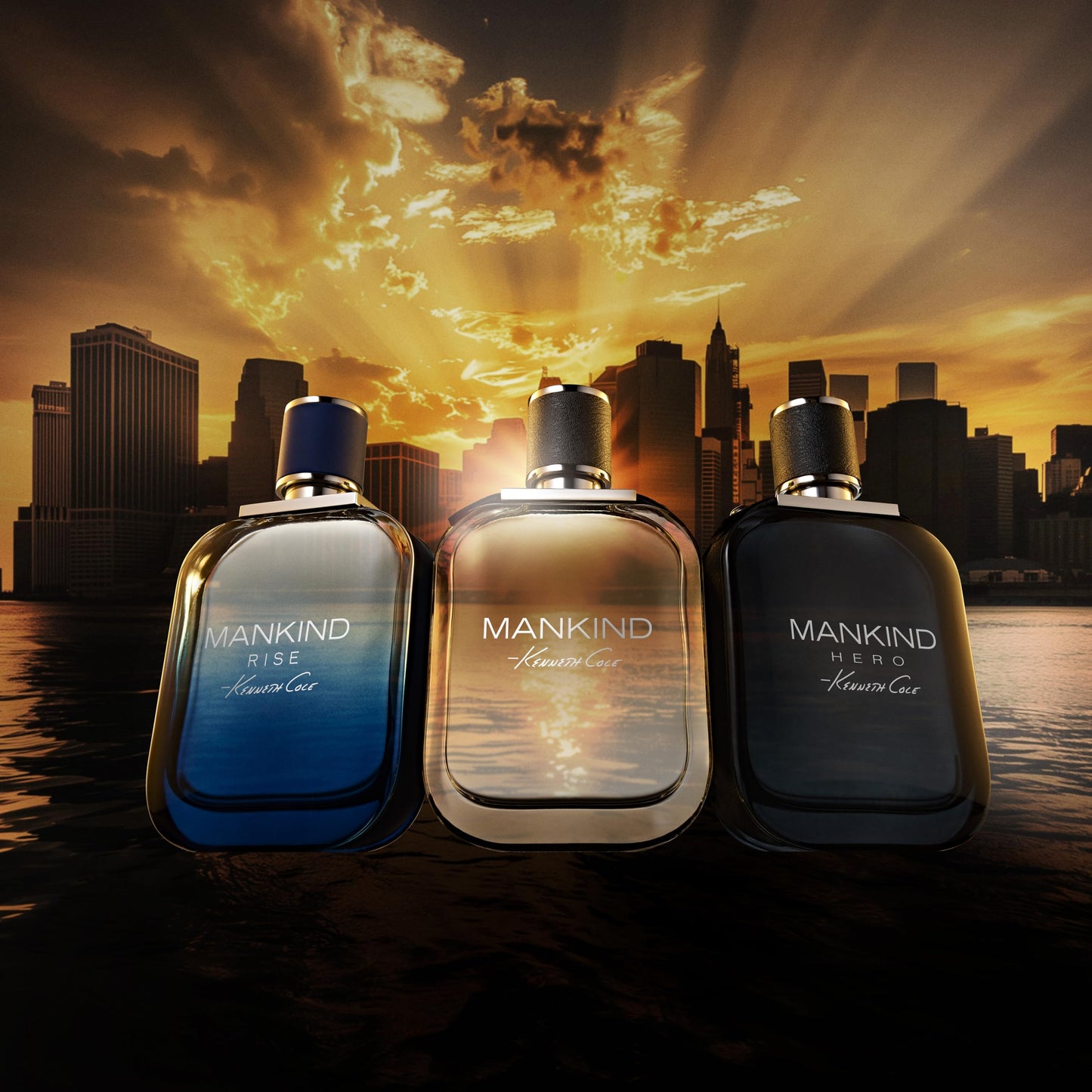 Kenneth Cole Mankind Coffrett 3 PC Cologne Gift Set for Men, Includes Mankind, Mankind Rise + Mankind Hero Eau de Toilette Travel Size Sprays, Gift or Stocking Stuffer For Him, 0.5 Fl Oz