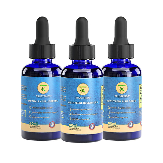 TrustFinds Methylene Blue Drops - Solution for Energy, Focus, Clarity, Cognition & Cellular Support - Alcohol Free, Non GMO, Formaldehyde-Free, Made in USA, 2oz