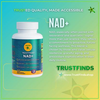 TrustLongevity™ Bundle (3 Pack) Trustfinds® Bee Pearls, NAD+, & Resveratrol 600mg - Natural Immunity & Vitality Support (150 Veg. Caps)