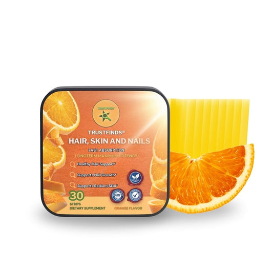 Hair Skin and Nails Supplement Strips- Supports Healthy Hair - Vegan biotin Vitamins for Women & Men Supports Faster Hair Growth, Stronger Nails, Healthy Skin, Extra Strength