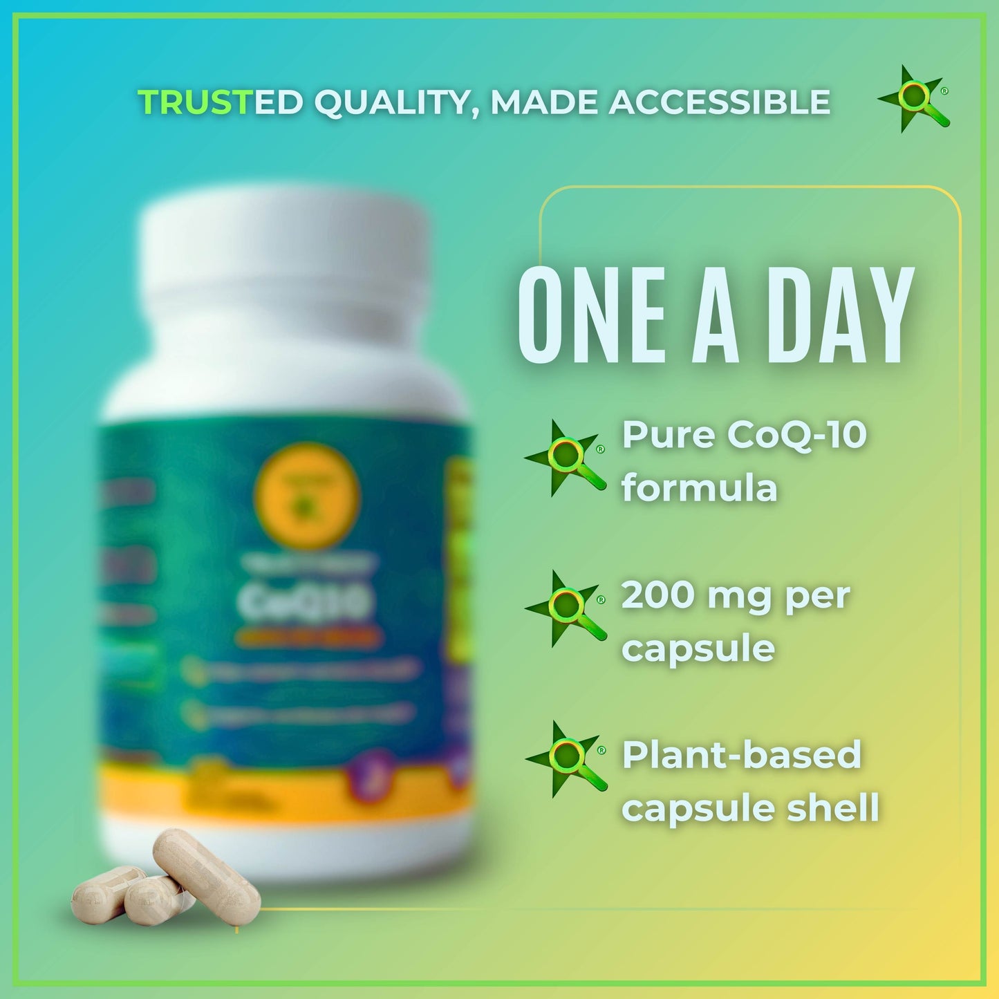 TrustFinds Quick Absorption CoQ10 200mg - Coenzyme Q10 200mg Potent Antioxidant for Heart Energy and Aging Support - High Stability CoQ10 Ubiquinone Capsules - Made in a cGMP US Lab (30 Servings)