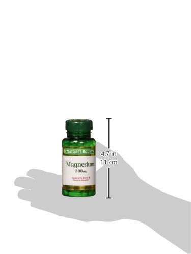 Nature's Bounty Magnesium, Bone and Muscle Health, Whole Body Support, Tablets, 500 Mg, 200 Ct