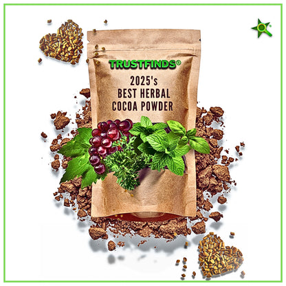 Trustfinds Flavonol Packed Cocoa Powder, Unsweetened Cocoa Powder With Rich Herbal Ingredients, Perfect for Hot Cocoa, Baking & Smoothies - Vegan, Non-GMO & Gluten-Free, 45g