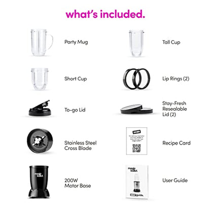 Magic Bullet Blender, Small, Silver, 11 Piece Set