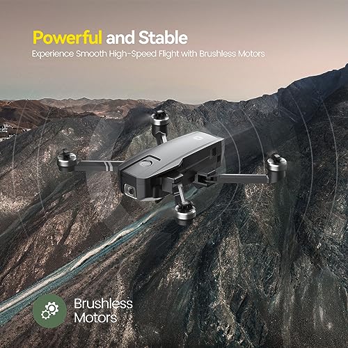 Holy Stone HS720 GPS Drone with Camera for Adults 4K UHD, FAA Remote ID Compliant, 52 Minutes Flight Time, Foldable Quadcopter with Brushless Motor, Auto Return Home, Follow Me, Long Control Range