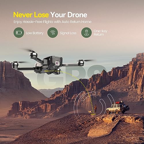Holy Stone HS720 GPS Drone with Camera for Adults 4K UHD, FAA Remote ID Compliant, 52 Minutes Flight Time, Foldable Quadcopter with Brushless Motor, Auto Return Home, Follow Me, Long Control Range