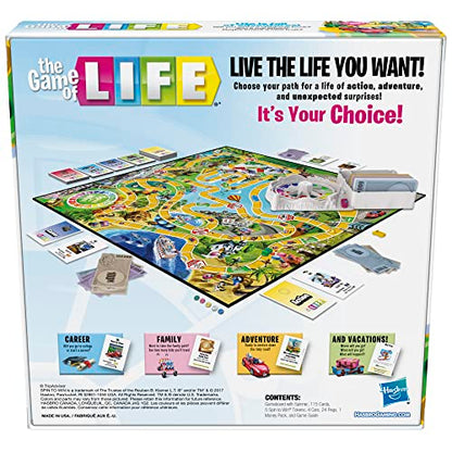 Hasbro Gaming The Game of Life Board Game, Family Games for Kids Ages 8+, Includes 31 Careers, Family Board Games for 2-4 Players, Family Gifts (Amazon Exclusive)