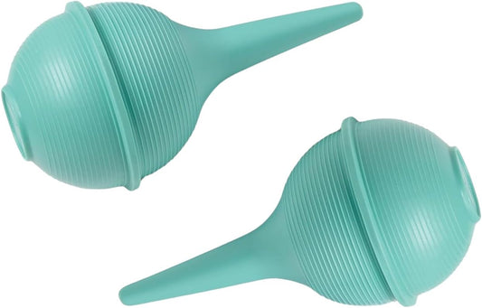 Comfort Axis Baby Nasal Aspirator and Ear Wax Bulb Syringe, Green, 3 Oz, Pack of 2