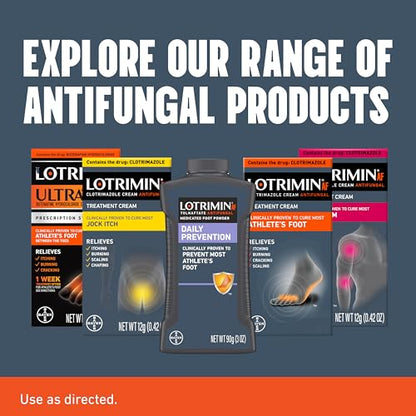 Lotrimin AF Cream: Athlete's Foot 1% Clotrimazole Antifungal Treatment, Clinically Proven Effective, 1.1 Ounce (New Look)