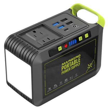MARBERO 237Wh Solar Generator with Solar Panel Included Portable Power Station 300W Pure Sine Wave with Foldable Solar Panel 60W Set for Camping Outdoor Hiking Fishing Emergency