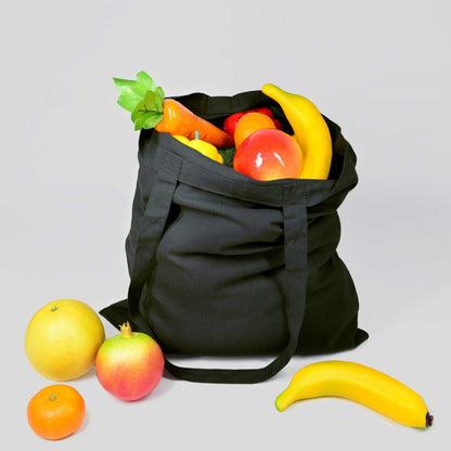 NPBAG 15 Pack 15'' X 16'' Black Cotton Tote Bags, Lightweight Blank Bulk Cloth bags with 1pc of PTFE Teflon Sheet