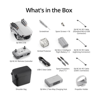 DJI Mini 2 SE Fly More Combo, Mini Drone with 10km Video Transmission, 3 Batteries for 93 Mins Max Flight Time, Under 249 g, QHD Video, Auto Return, QuickShots, Drone with Camera for Beginners