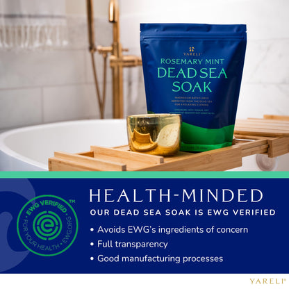 Dead Sea Bath & Foot Soak, Eucalyptus Magnesium Bath Salt Flakes, Alternative to Epsom Salt, 5lbs with Over 250,000mg of Elemental Magnesium Per Bag