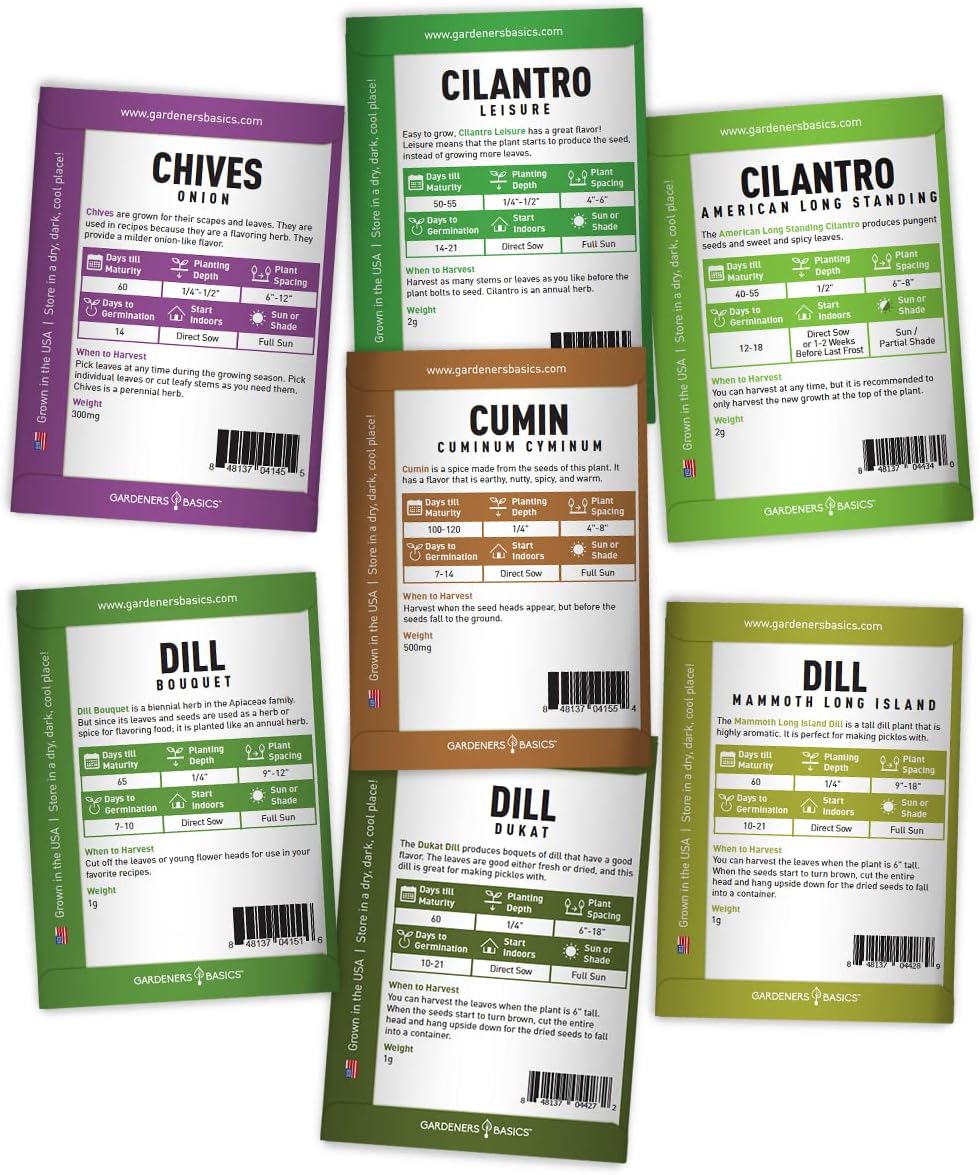 35 Medicinal & Culinary Herb Seeds Variety Pack – Heirloom Non-GMO Garden Kit for Indoor, Outdoor, or Greenhouse Growing – Apothecary, Tea & Cooking Herbs – Premium Gift for Gardeners & Homesteaders