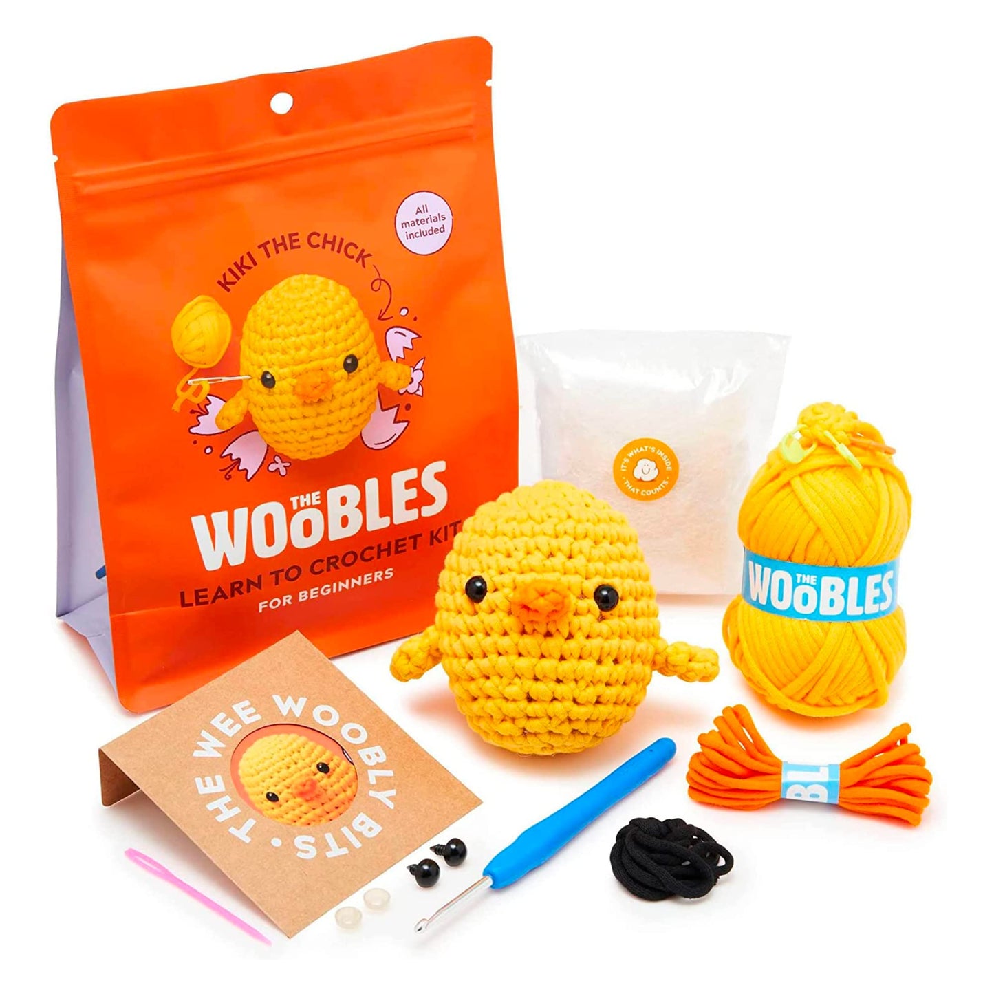 The Woobles Crochet Kit for Beginners - Easy Arts and Crafts Knitting & Crochet Animals Kit As Seen On Shark Tank - Pierre The Penguin