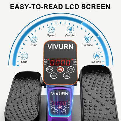 VIVURN-018 Under Desk Elliptical 12 Speed 5 Modes Mini Motorized Leg Exerciser While Sitting for Seniors As Seen on TV with Non-Slip Mat Quiet & Portable Electric Pedal Exerciser for Home and Office