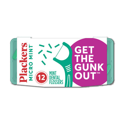 Plackers Micro Line Dental Floss Picks, Fold-Out FlipPick, Tuffloss, Easy Storage with Sure-Zip Seal, Fresh Mint Flavor, 300 Count