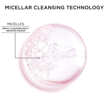 Garnier Micellar Cleansing Water, All-in-1 Makeup Remover and Facial Cleanser, For All Skin Types, 3.4 Fl Oz (100mL), 1 Count (Packaging May Vary)