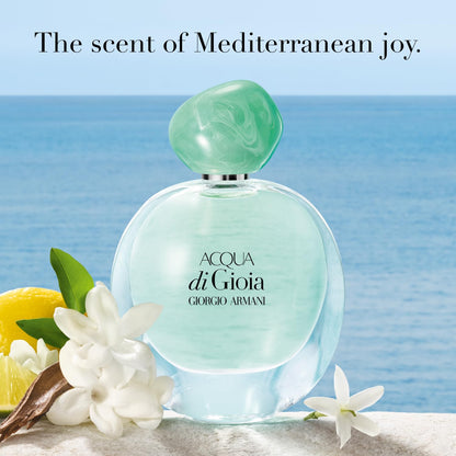 Armani Beauty - Acqua di Gioia - Eau de Parfum - Floral Fruity Fragance for Women - Primofiore Lemon, Water Jasmine, Cedarwood Notes - 1.0 Fl Oz