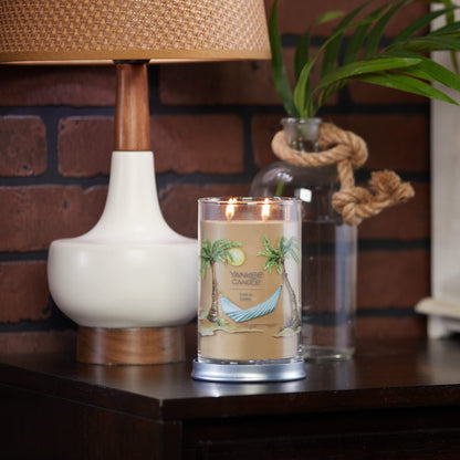Yankee Candle Pink Sands Scented, Classic 22oz Large Jar Single Wick Candle, Over 110 Hours of Burn Time, Perfect for Creating Relaxing Atmosphere