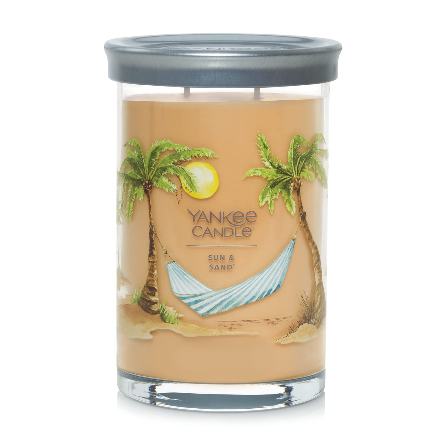 Yankee Candle Pink Sands Scented, Classic 22oz Large Jar Single Wick Candle, Over 110 Hours of Burn Time, Perfect for Creating Relaxing Atmosphere