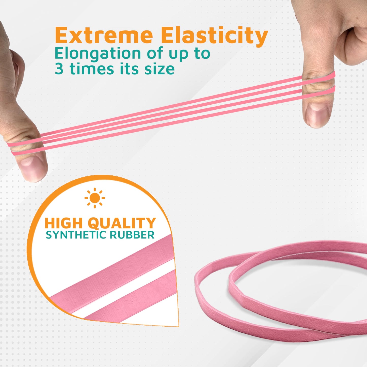 PlasticMill Rubber Bands - #33 Size - Red Rubberbands - 1LB/500 Count