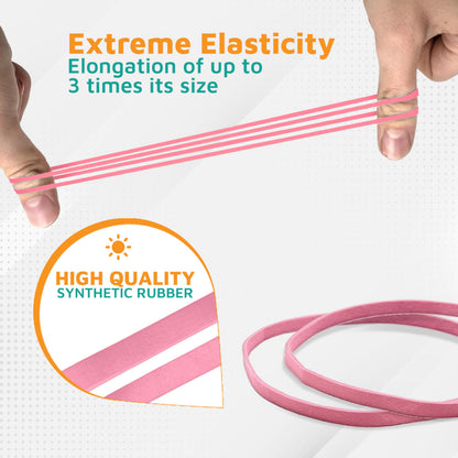 PlasticMill Rubber Bands - #33 Size - Red Rubberbands - 1LB/500 Count