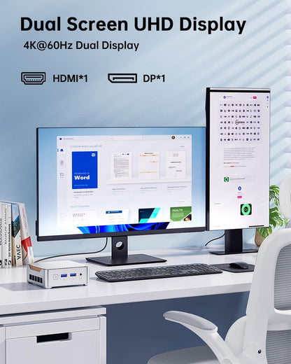KAMRUI Pinova P2 Mini Gaming PC, Core i5-12600H(Beats 1185G7/12450H), 16GB DDR4 512GB SSD Mini PC, 12C/16T,4.5GHz, Triple 4K Display(DP+HDMI+USB-C)/WiFi6/BT5.2 Mini Computers for Home/Office/Business