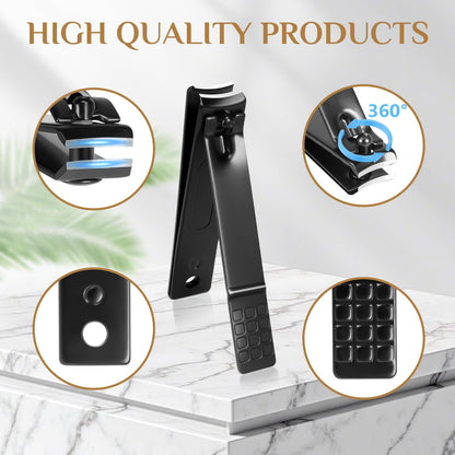 Manicure Set Professional Nail Clipper Kit-26 Pieces Stainless Steel Manicure Kit,Nail Care Tools with Luxurious Travel Case