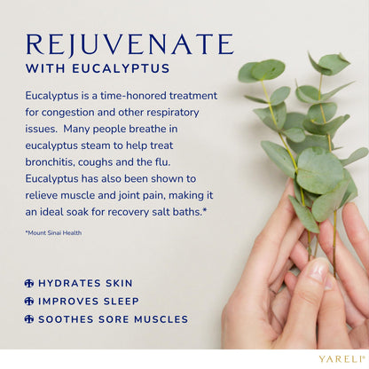 Dead Sea Bath & Foot Soak, Eucalyptus Magnesium Bath Salt Flakes, Alternative to Epsom Salt, 5lbs with Over 250,000mg of Elemental Magnesium Per Bag
