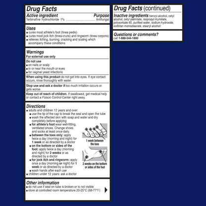Lamisil 1 Week Athlete’s Foot Treatment, Antifungal Cream with Terbinafine Hydrochloride 1%, Fast Symptom Relief & Prevents Recurrence, 1 oz (30 g)