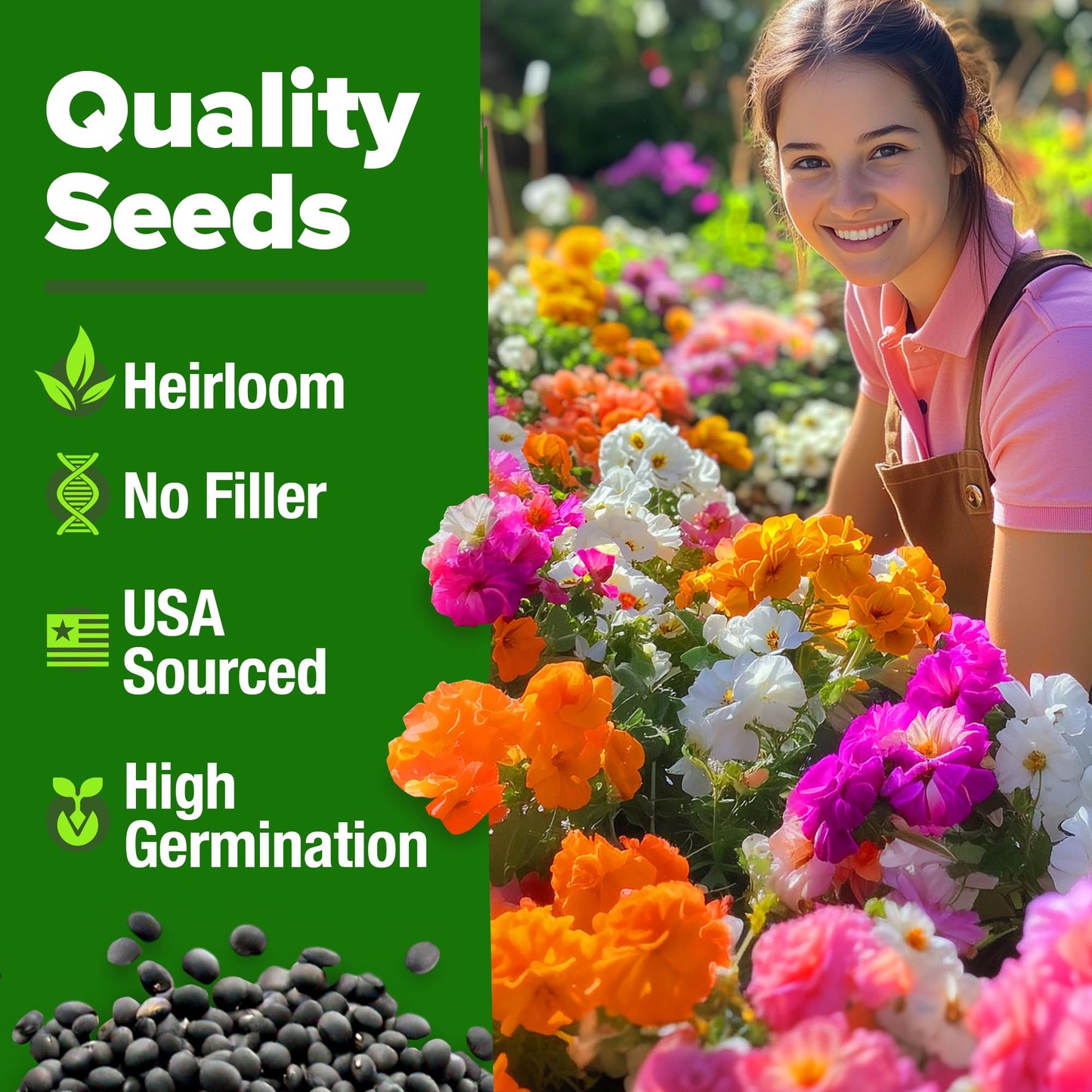 HOME GROWN 𝗨𝗦𝗔 𝗣𝗥𝗘𝗠𝗜𝗨𝗠 Zinnia Dahlia Seeds Pack for 2025 – 524 𝗡𝗢𝗡-𝗚𝗠𝗢 Flower Seeds | Vibrant Zinnia Elegans for Pollinator Gardens, Borders & Containers | Easy-to-Grow Outdoor Blooms