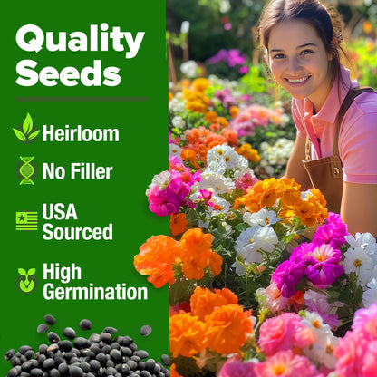 HOME GROWN 𝗨𝗦𝗔 𝗣𝗥𝗘𝗠𝗜𝗨𝗠 Zinnia Dahlia Seeds Pack for 2025 – 524 𝗡𝗢𝗡-𝗚𝗠𝗢 Flower Seeds | Vibrant Zinnia Elegans for Pollinator Gardens, Borders & Containers | Easy-to-Grow Outdoor Blooms