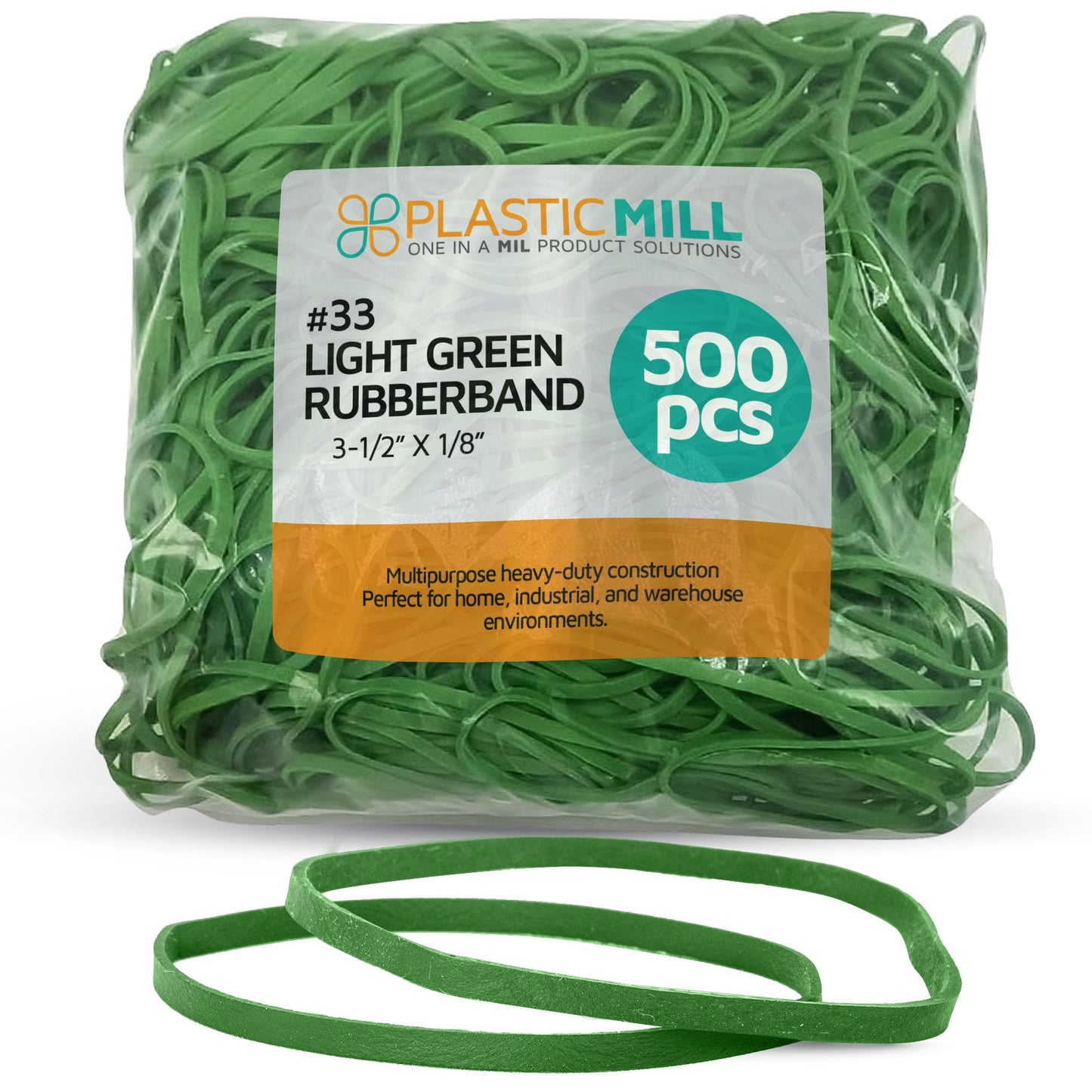 PlasticMill Rubber Bands - #33 Size - Red Rubberbands - 1LB/500 Count