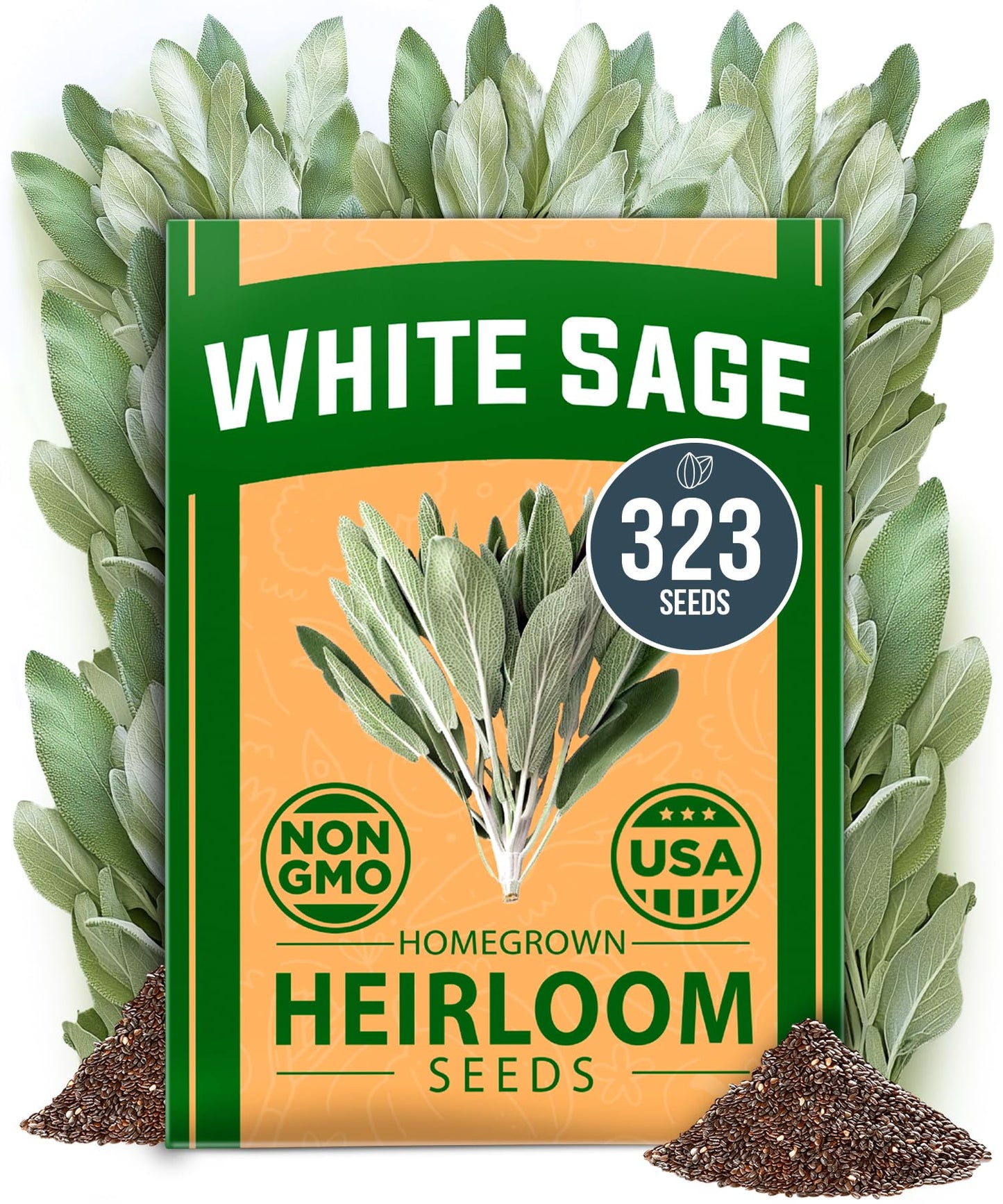 HOME GROWN 𝗨𝗦𝗔 𝗣𝗥𝗘𝗠𝗜𝗨𝗠 Peppermint Seeds Pack – 2,370 𝗡𝗢𝗡-𝗚𝗠𝗢 Heirloom Mint Seeds for Planting. Grow Peppermint Plants in Your Herb Garden Indoors or Outdoors (Mentha x piperita)