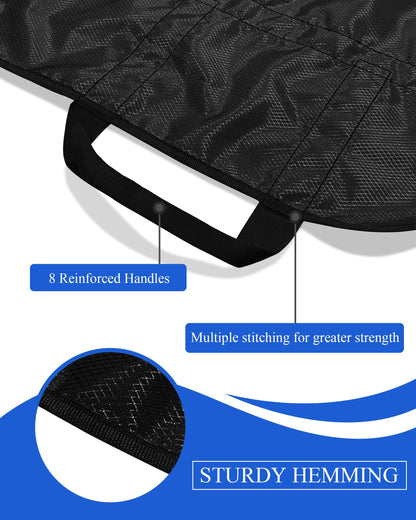 SPRING SEAON Patient Positioning Bed Pad with Handles – Transfer & Slide Sheet for Elderly Care, Waterproof Washable Draw Sheet for Hospital or Home Use, 46.5" x 38.5", 400 LBS Support,Black