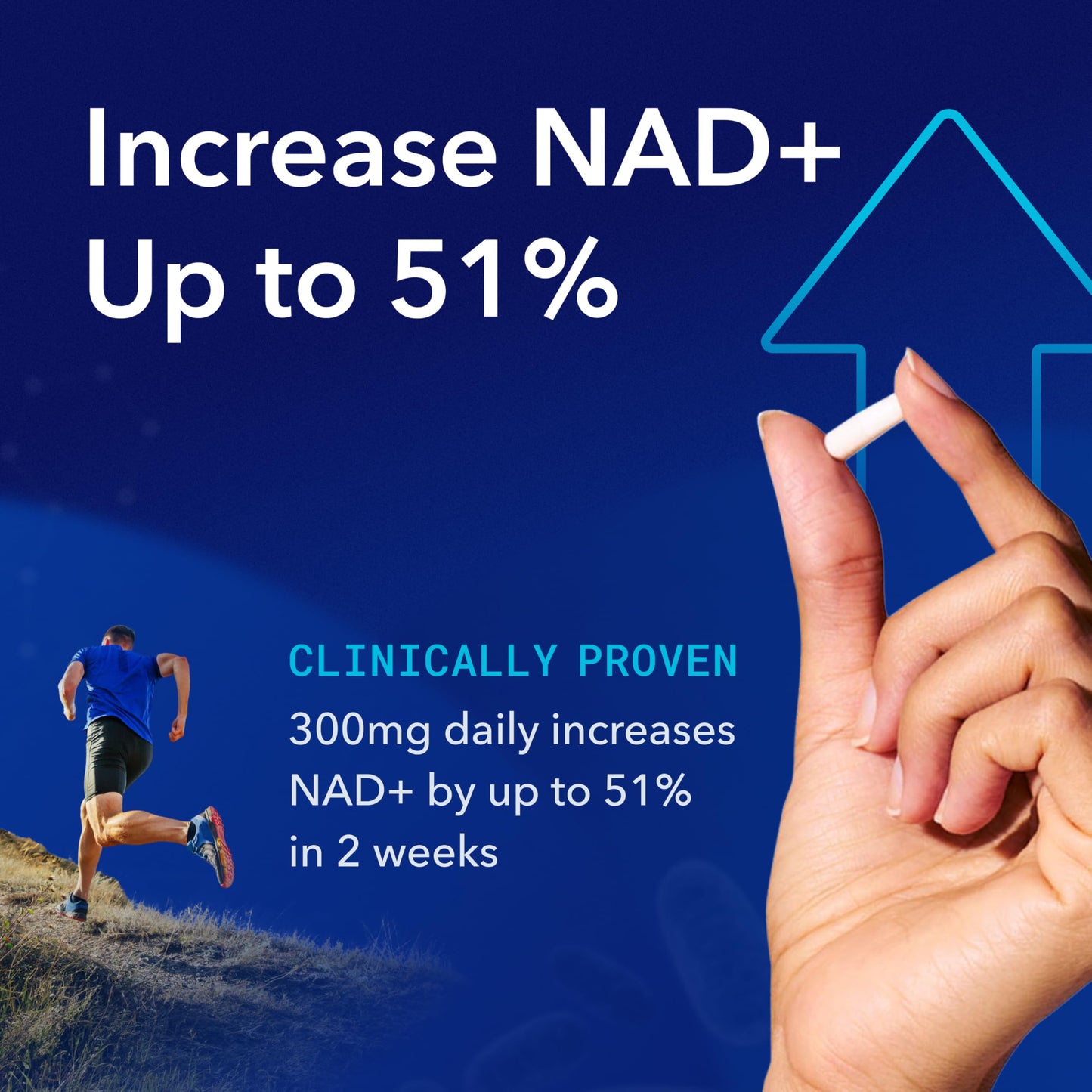 TRU NIAGEN Patented NAD+ Supplement for Anti Aging and Cell Regeneration, 300 mg Niagen, 30 Servings | Supports Cellular Energy, Brain, Muscle | Nicotinamide Riboside (NR) Take 1 Daily | 1 Bottle