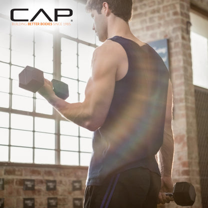 CAP Barbell 30 LB Coated Hex Dumbbell Weight, New Edition