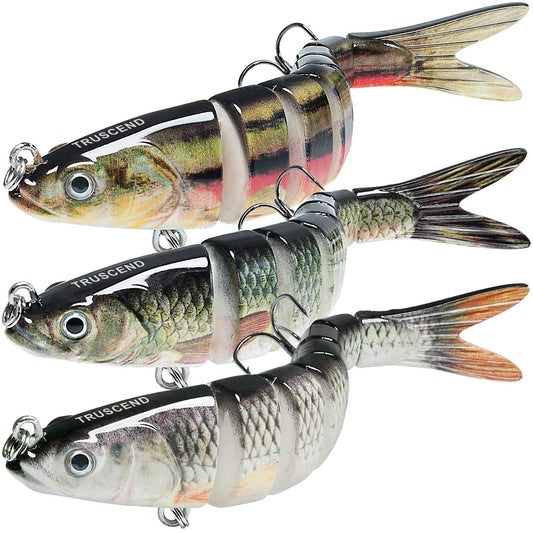 TRUSCEND Easy Catch Swimmax, Magic Noisy Turbulent Wiggling and Vibrating Action for More Bites, Lifelike Fishing Lures for All Species, Swimbait for Relax Family Fishing, Must-Have for Lovely Anglers