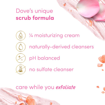 Dove Brown Sugar and Coconut Butter Body Scrub Exfoliates and Deeply Nourishes for Smooth, Radiant Skin 15 oz