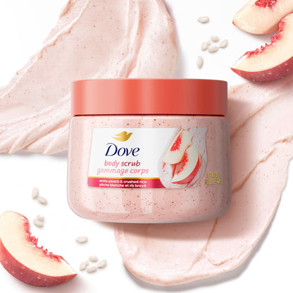 Dove Brown Sugar and Coconut Butter Body Scrub Exfoliates and Deeply Nourishes for Smooth, Radiant Skin 15 oz