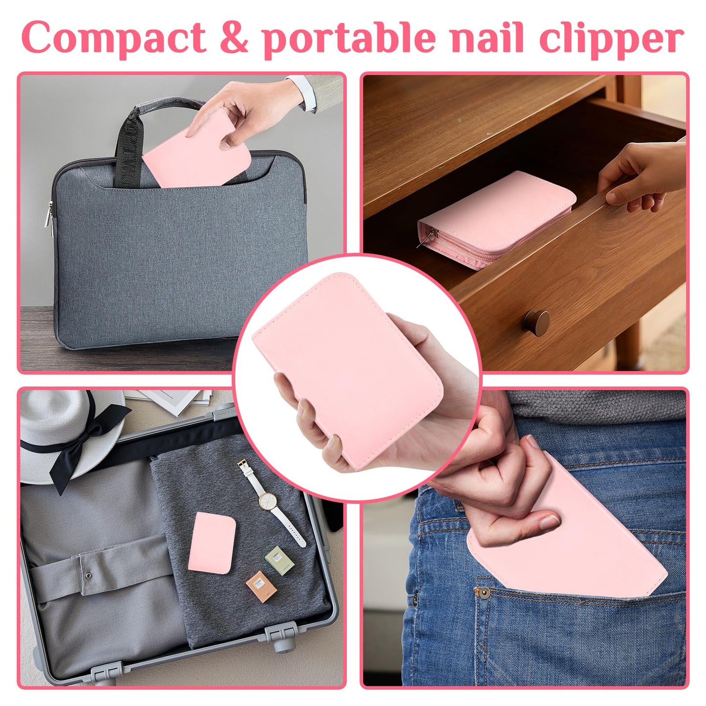 Manicure Set Professional Nail Clipper Kit-26 Pieces Stainless Steel Manicure Kit,Nail Care Tools with Luxurious Travel Case