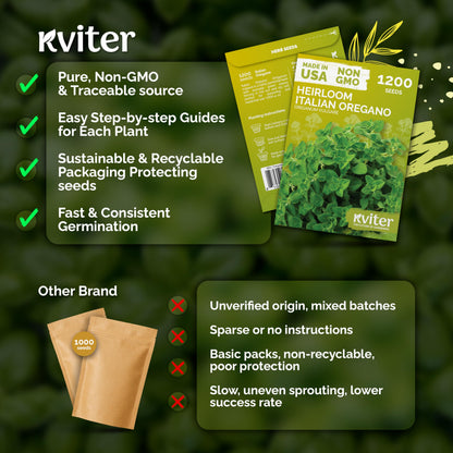 KVITER 500 Lemon Thyme Seeds for Planting (Thymus Pulegioides) – Wild Creeping Thyme Seeds Ground Cover, Aromatic & Drought-Tolerant Herbaceous Flower – Ideal for Walls, Fences & Herb Garden