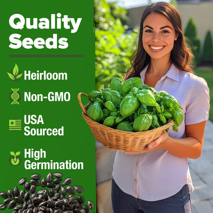 HOME GROWN 𝗨𝗦𝗔 𝗣𝗥𝗘𝗠𝗜𝗨𝗠 Peppermint Seeds Pack – 2,370 𝗡𝗢𝗡-𝗚𝗠𝗢 Heirloom Mint Seeds for Planting. Grow Peppermint Plants in Your Herb Garden Indoors or Outdoors (Mentha x piperita)