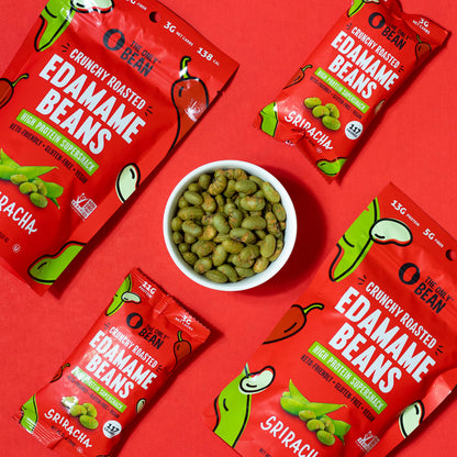 The Only Bean Crunchy Dry Roasted Edamame Snacks (Sea Salt), Keto Snack Food, High Protein (11g) Healthy Snacks, Low Carb Gluten Free Office Vegan Food 100 Calorie Snack Pack, 0.9oz 10 Pack